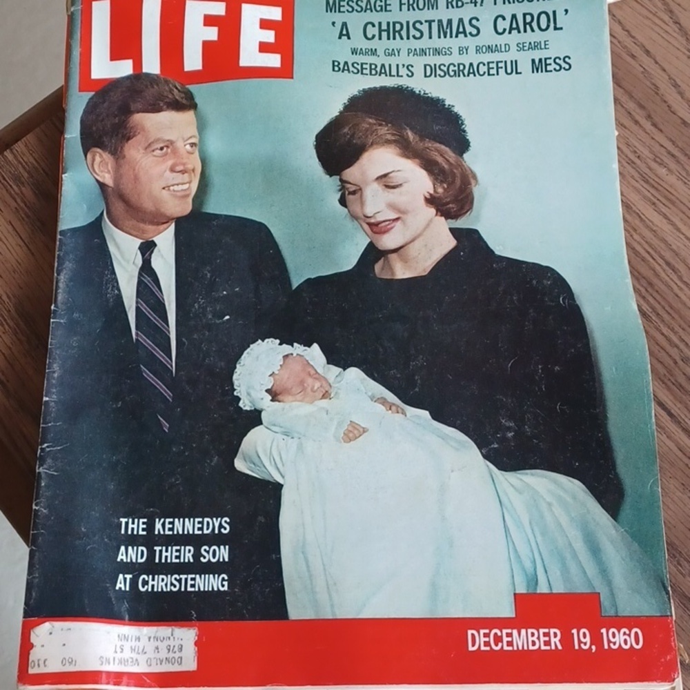 Vintage Life Magazine Kennedy's  Dec 19th 1960